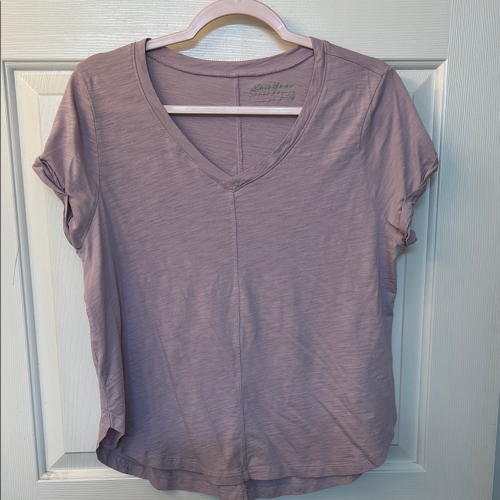Women's V-Neck Top in Purple by Eddie Bauer